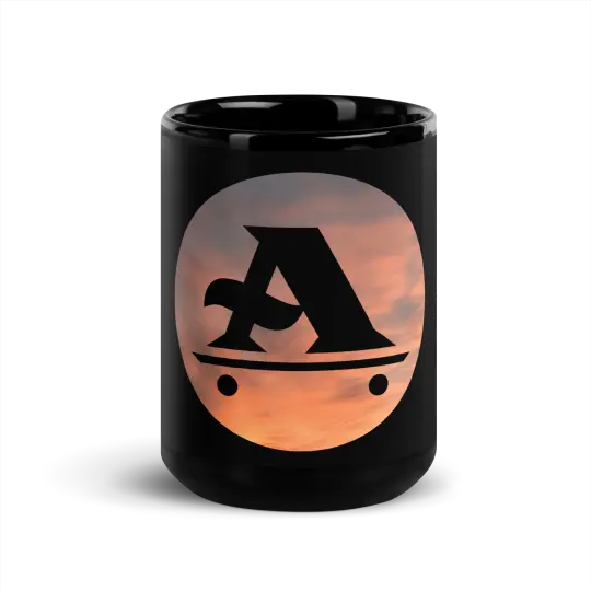 Sunrise Black Glossy Mug