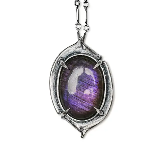 The March Hare. Purple Labradorite Necklace.