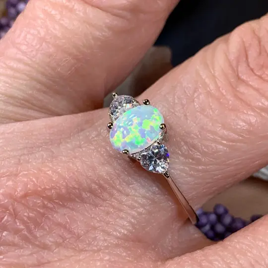 Enya Opal Celtic Ring