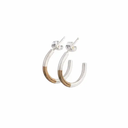 Recast Koa hoop earrings - Mini