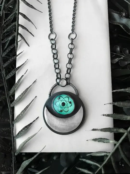 Glowing Atomic Moon Necklace