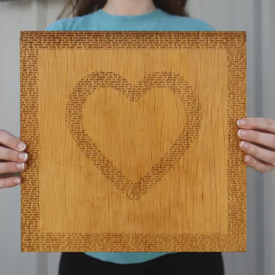 Love Is...Engraved Heart Outline Artwork
