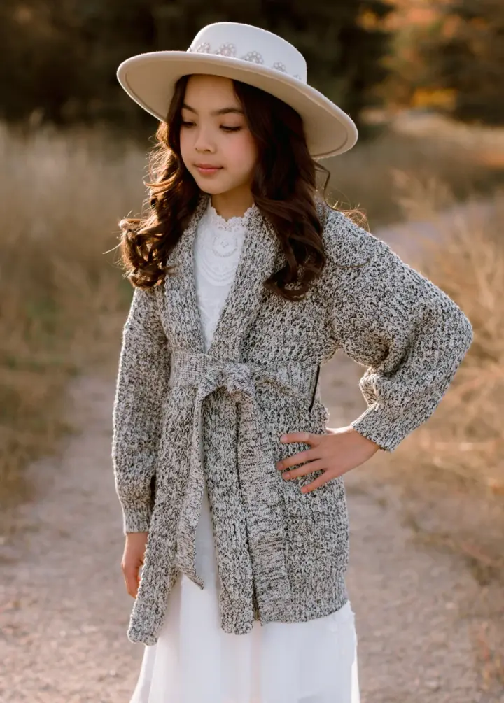 Orlagh Cardi in Cream Black Marl
