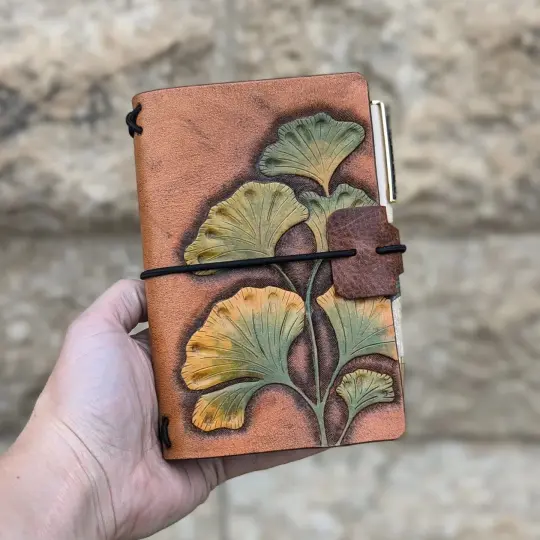 CUSTOM Traveller's Notebook | Ginkgo Leaves for J.C.