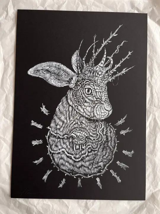 'Crown of thorns' signed screen print
