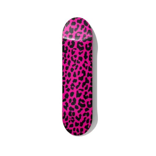 Skateboard Wall Art – Pink Leopard Pattern Modern Art Deck