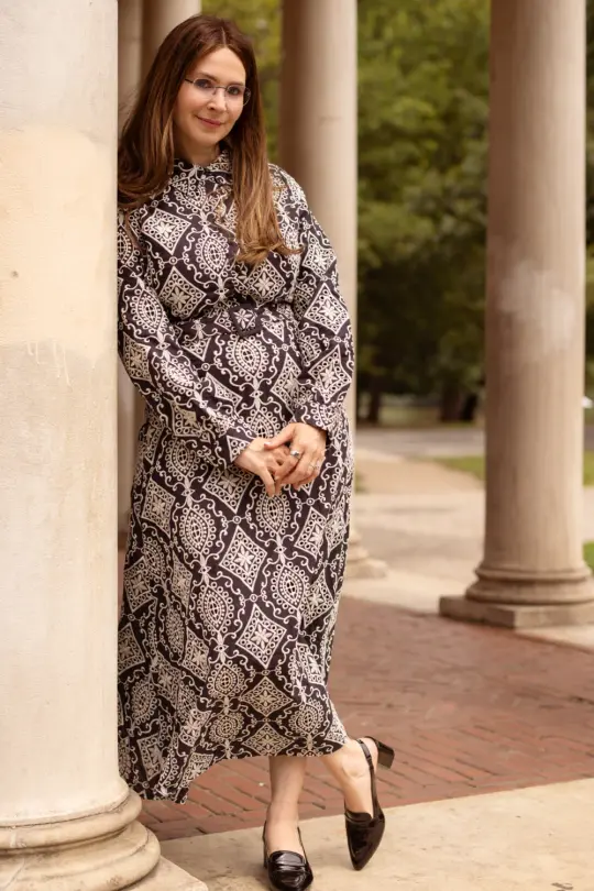 Clover Dress in Midnight Tile