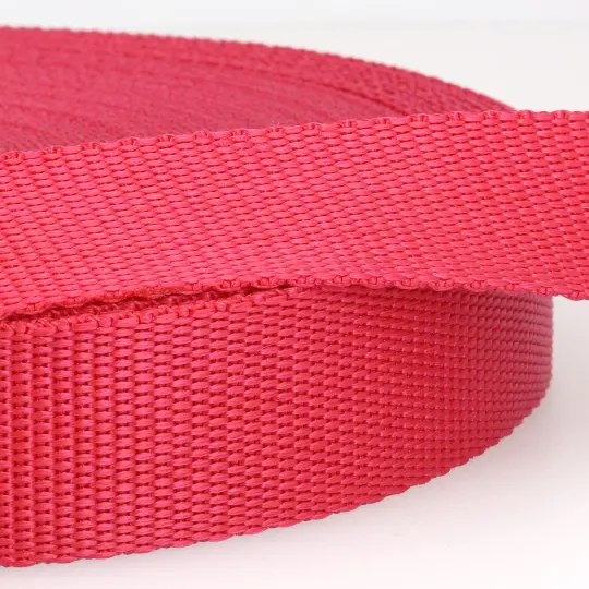 25mm Polypropylene Webbing in Fuschia