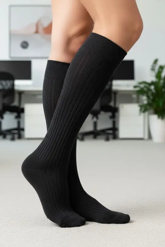 Tall Rib Knit Knee-Hi Alpaca Socks