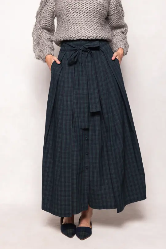 Angela Skirt in Twilight Pine Plaid