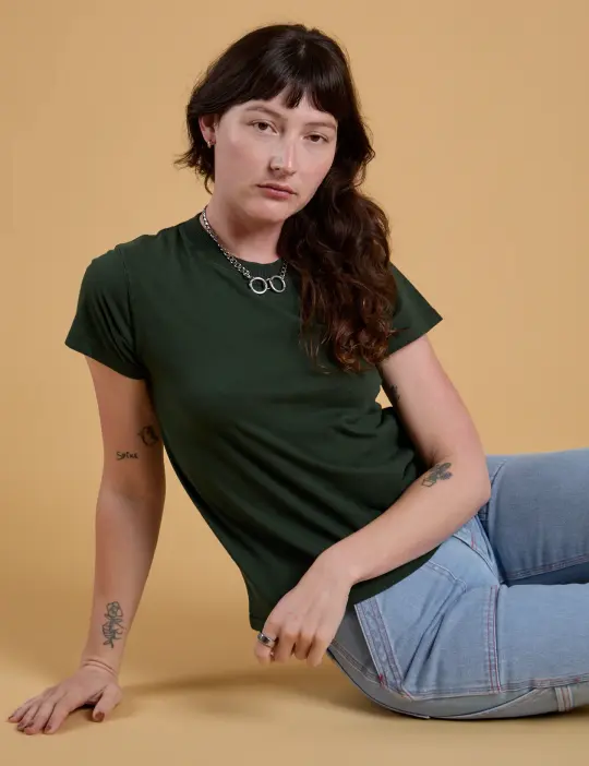 The Organic Vintage Tee - Swamp Green