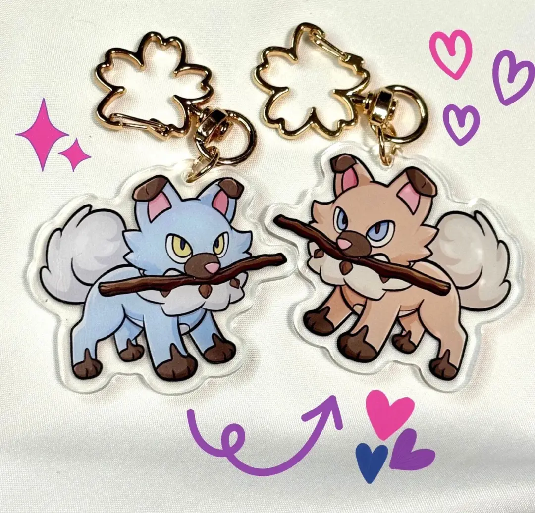 Adorable Double-sided Dog Keychain | 2" Acrylic Charm | Fanart