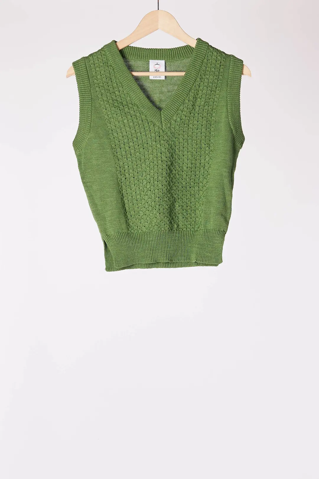 Elaine Vest, Linen Blend, Matcha Latte