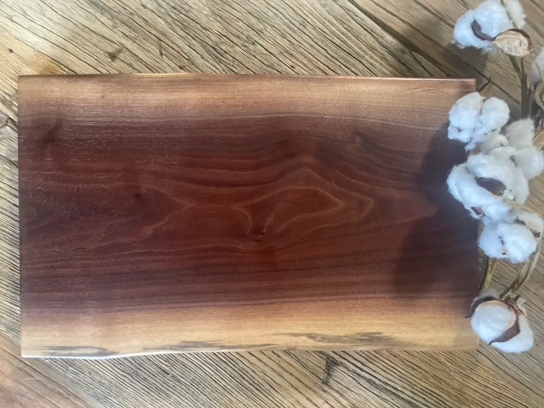 24L027 - Dual Live Edge Black Walnut Board