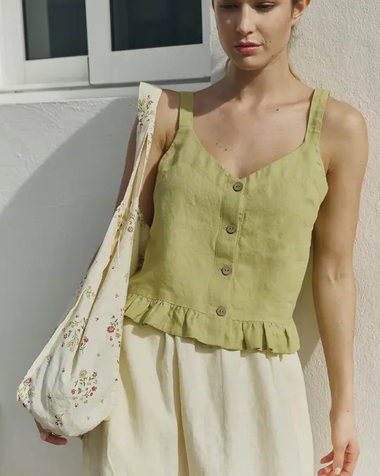 LIMA front button linen top