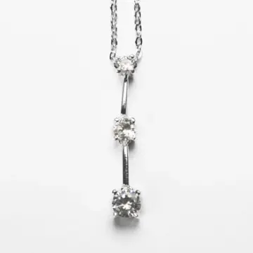 Sterling Silver Tri-Crystal Necklace