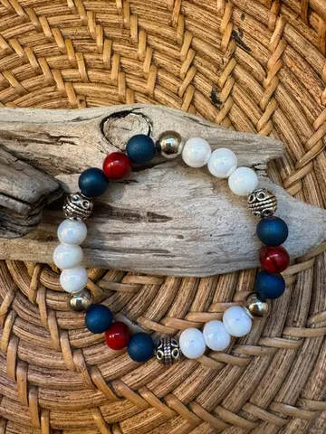 Red, White & Blue Collection - Druzy Bracelet