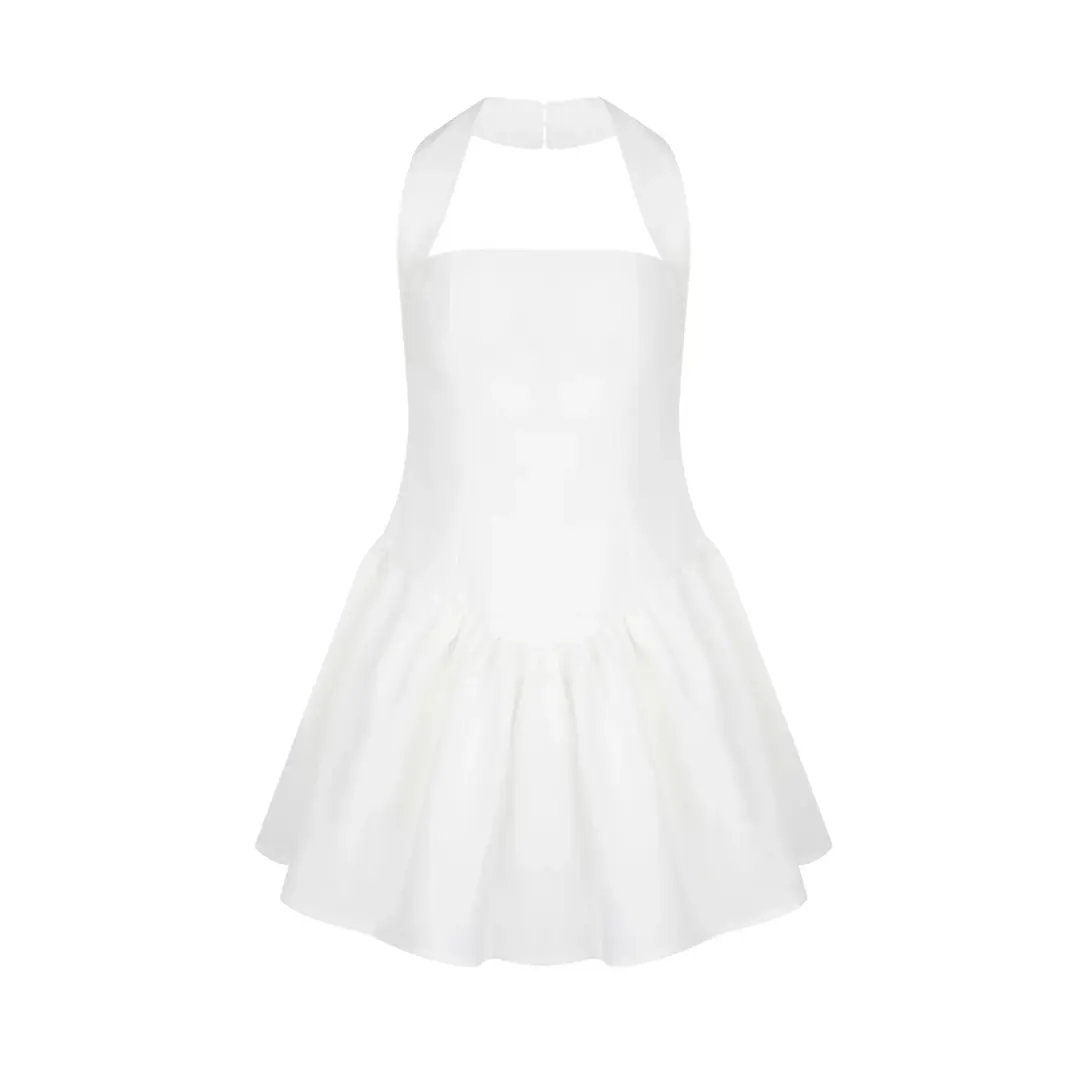 Three-dimensional ballet style halter neck tutu skirt 2025 summer temperament beauty short dress R3100