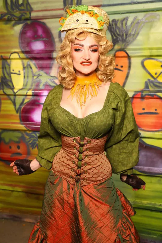 Petite Wench Corset in Spicy Dots -  "Taco Monday! Celebrating 22 Years of Damsel"