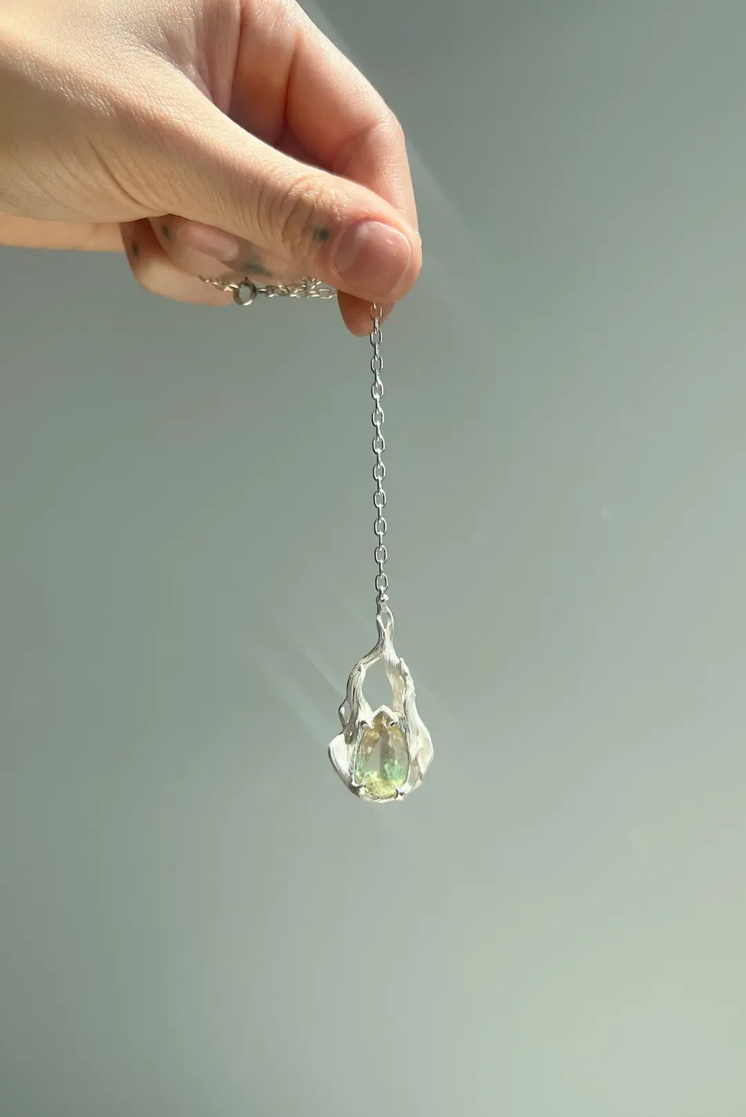 Heart of the Pyre // Bicolor Tourmaline Necklace