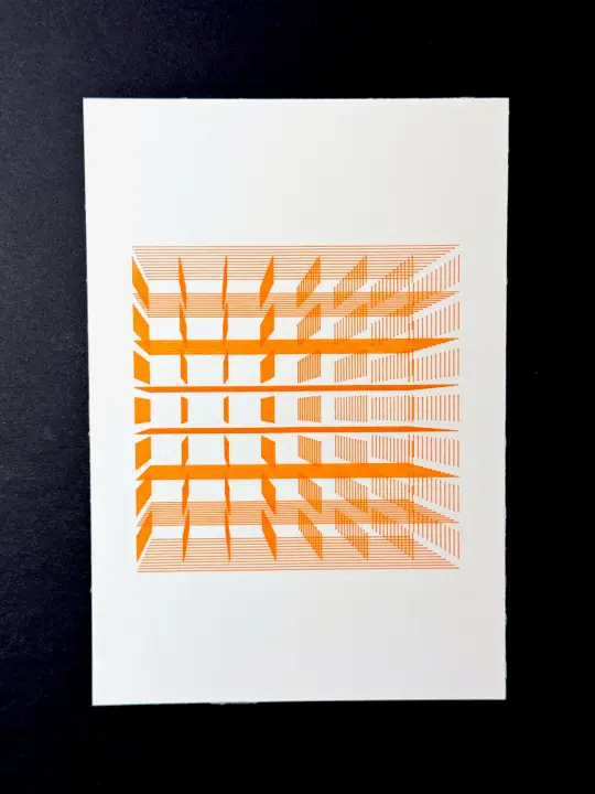 Perspective Study 02 — 5x7" pen plot