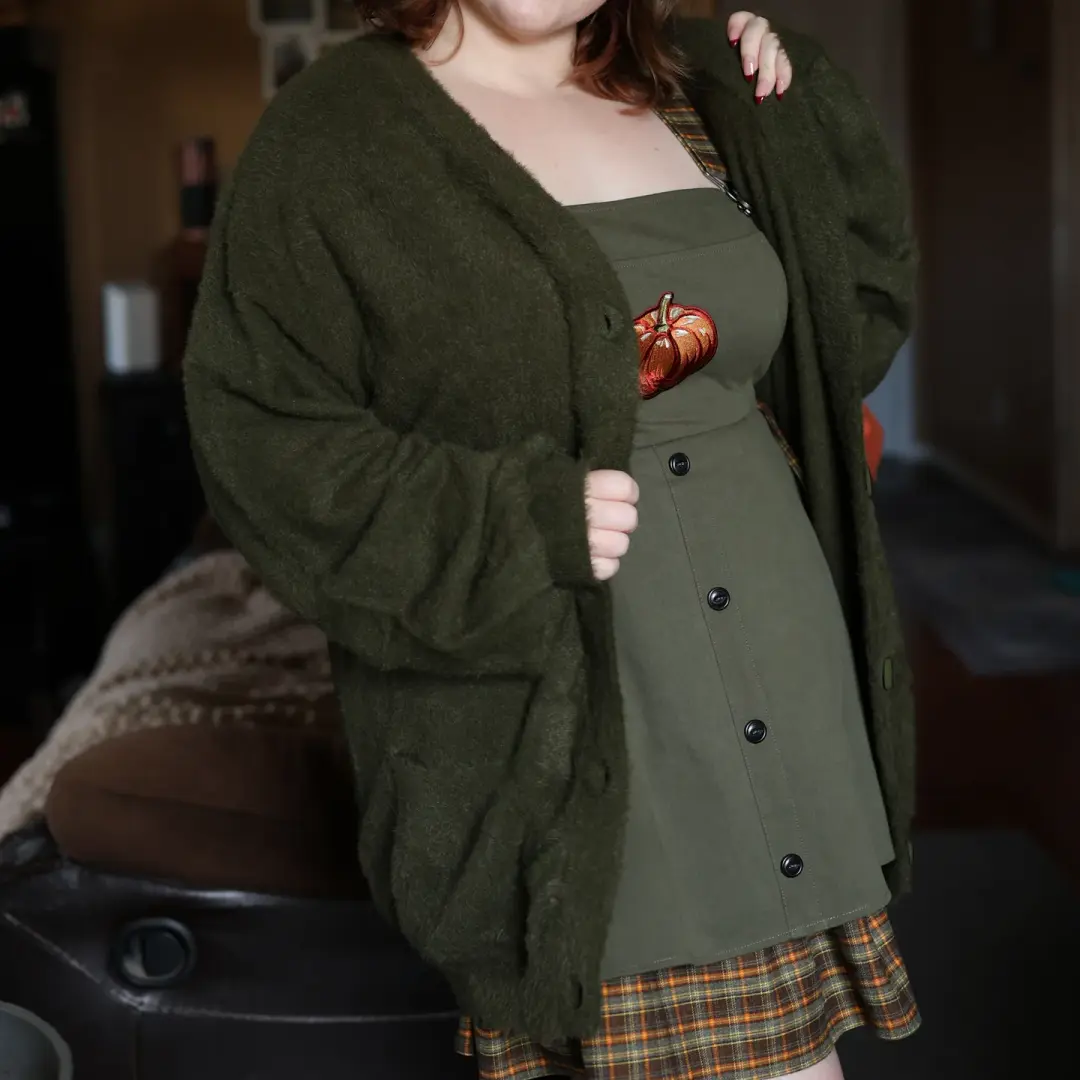 Fuzzy Moss Cardigan
