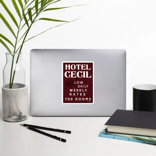 Hotel Cecil Rates Bubble-Free Vinyl Stickers | Available in 3 Sizes!