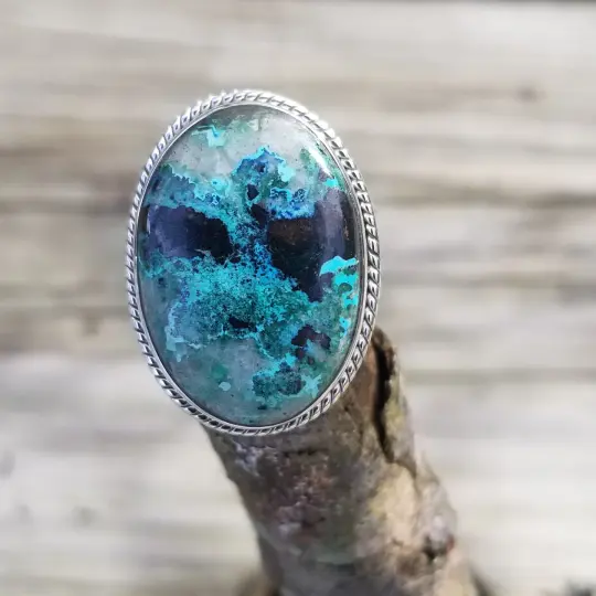 Octay - Chrysocolla Ring in Sterling Silver