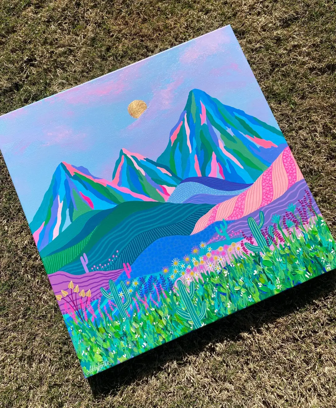 NEW ✨ Original Artwork - A Place Of Calm 46 x 46cms