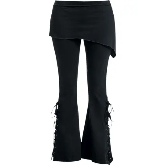 URBAN FASHION 2in1 Boot-Cut Leggings - Street Style Skirt Leggings - Alternative Fashion