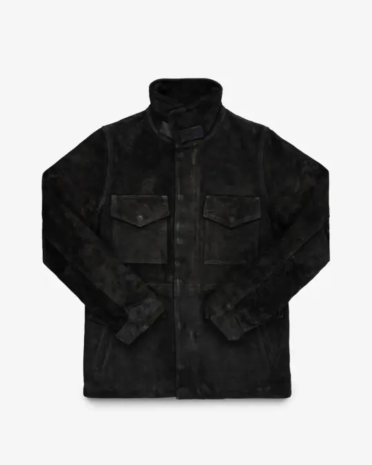 Horsehide Suede M65 Jacket - Black