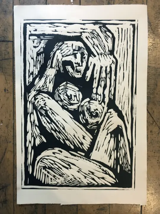 Woodcut print