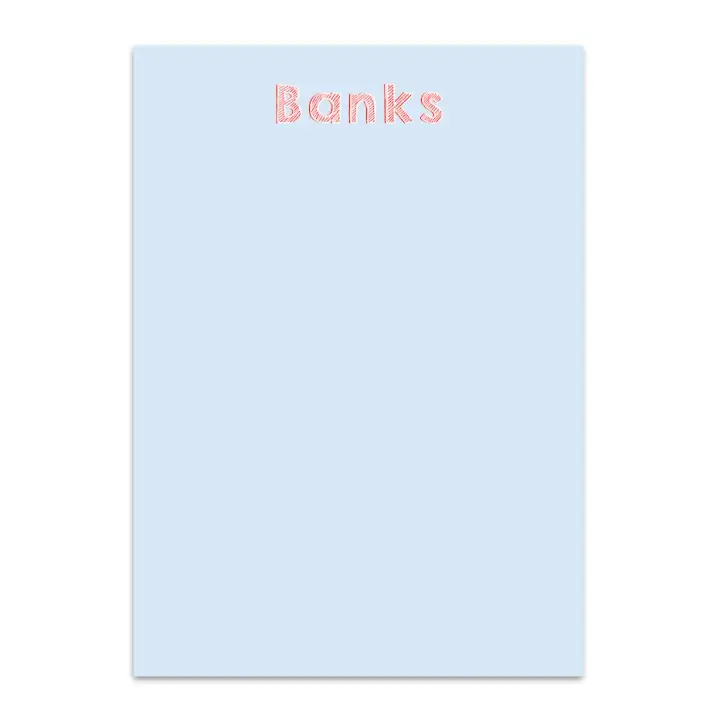 Boy's Textured Font Colored Custom Notepad