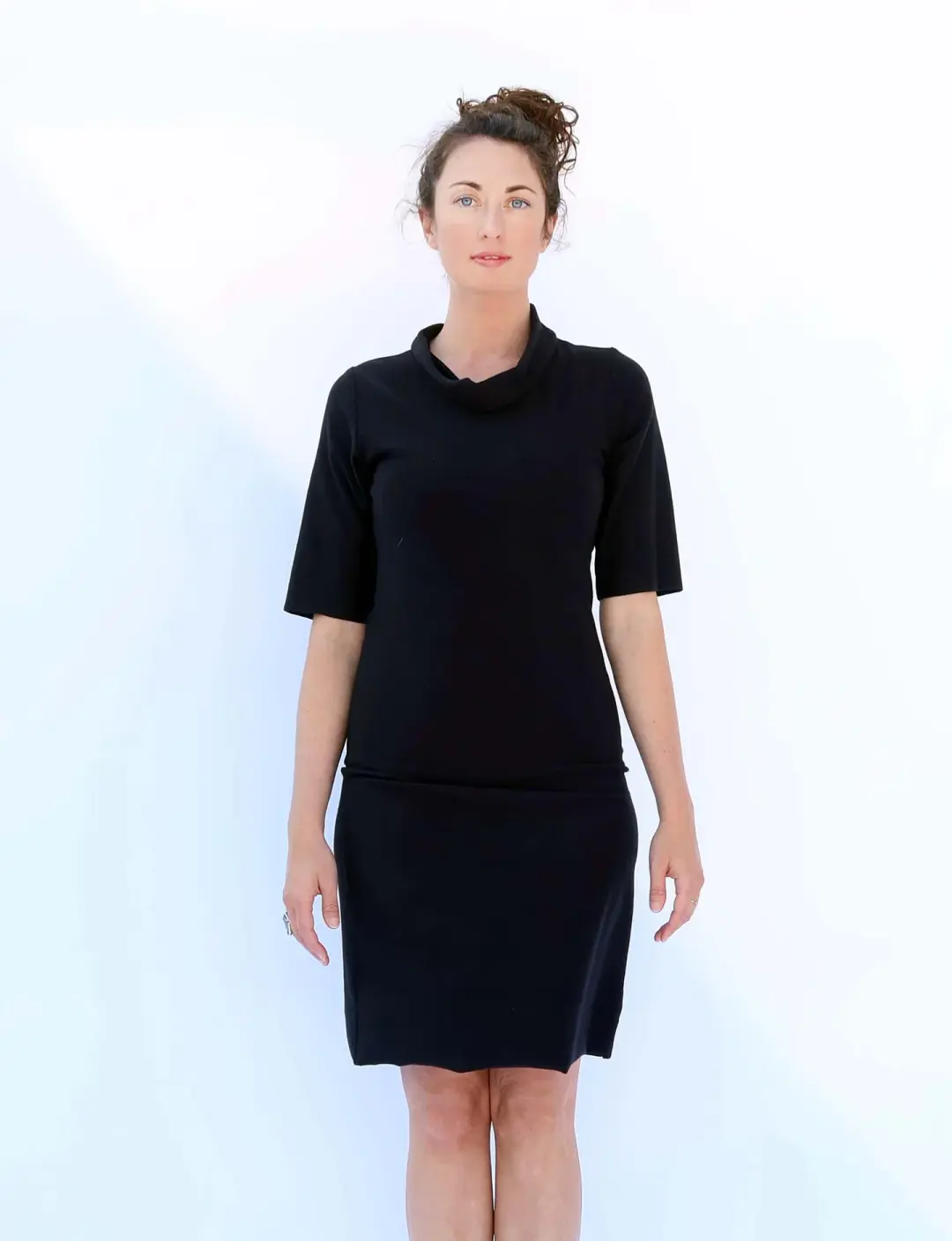 Low Cowl Pencil Short Dress