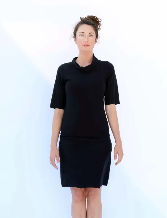 Low Cowl Pencil Short Dress