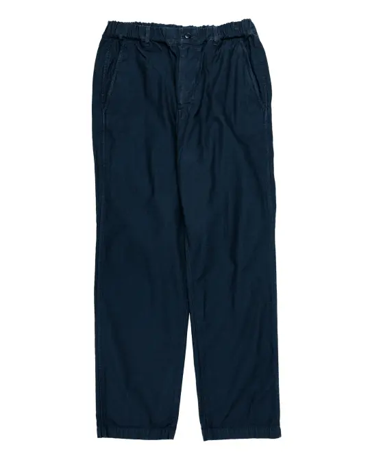 Sage de Cret Cotton/Linen Back Satin Tapered Pants Navy
