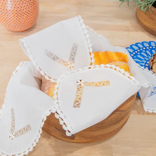 Deshilado Cotton Bread Basket Liner