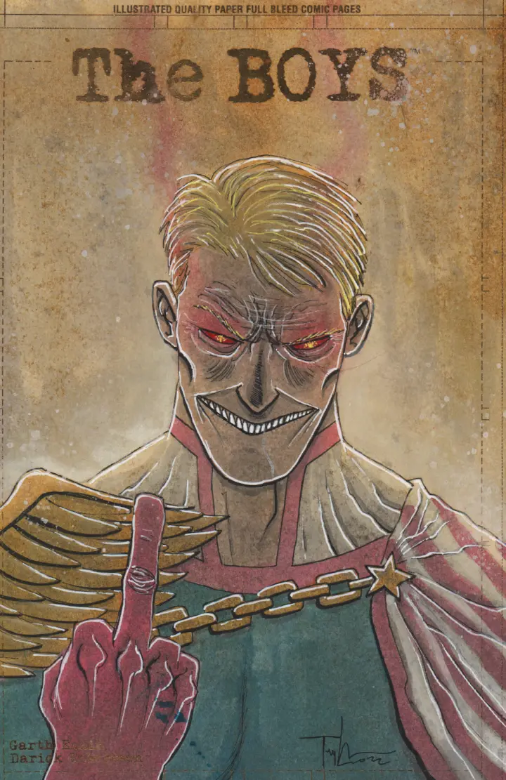 THE BOYS #1 LIMITED EDITION PAINTED HOMELANDER SKETCHCOVER