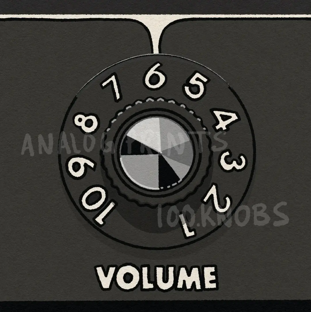 #100knobs  032/100 Dlx Verb Volume Control POSTER