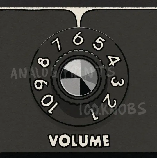 #100knobs  032/100 Dlx Verb Volume Control POSTER