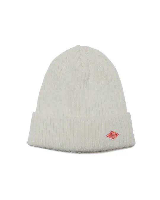 Danton Wool Rib Knit Beanie Ivory