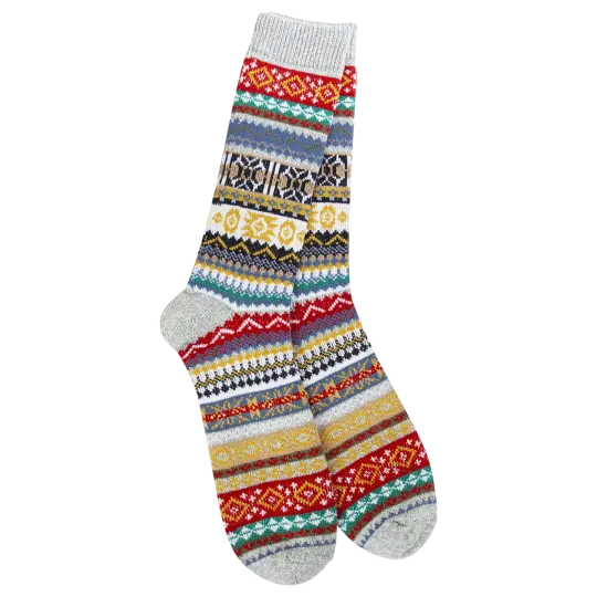1902 Holiday Men's Studio Crew - Heather Grey Multicolor