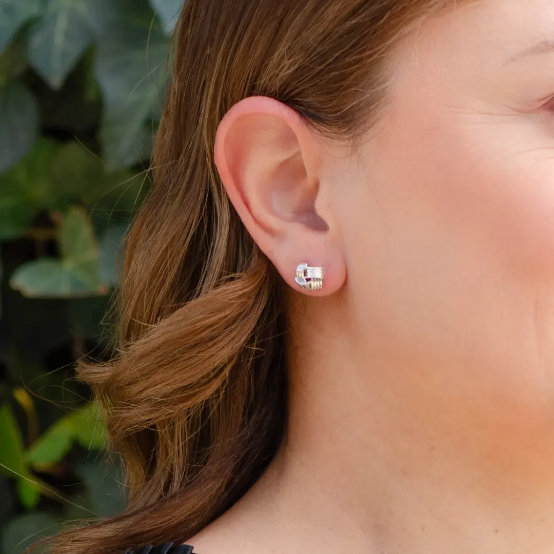 Sterling Silver Nudo de Amor Earrings