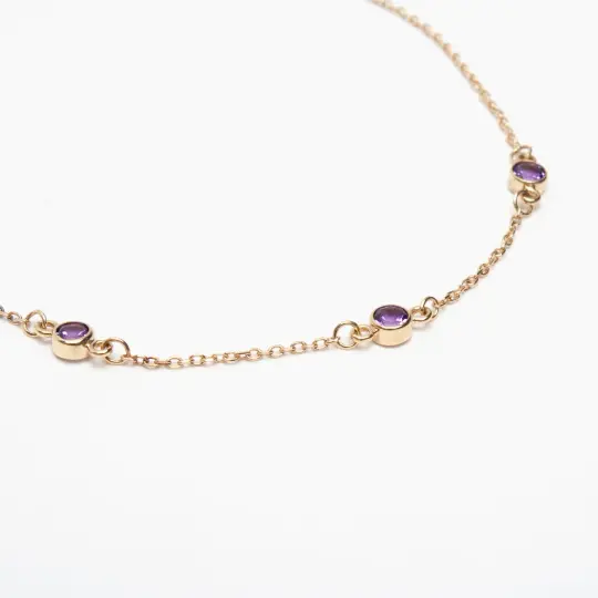 Three-Stone Bezel Bracelet