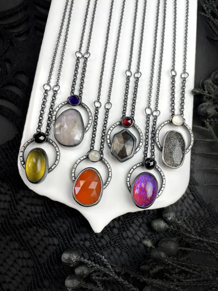 Fire & Smoke Orbit Necklaces