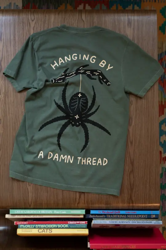 Hanging by a Thread T-Shirt | Woodsy Green