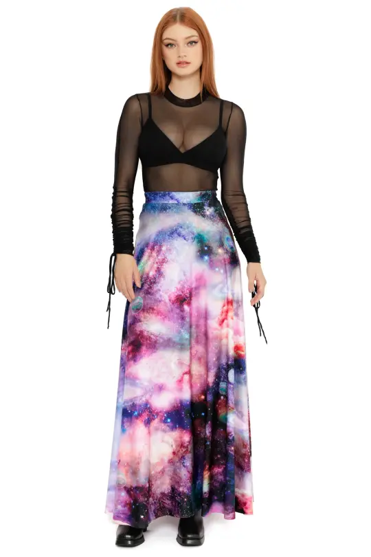 Rainbow Nebula Maxi Skirt