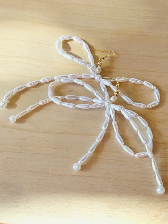 Pearl Bow Earrings