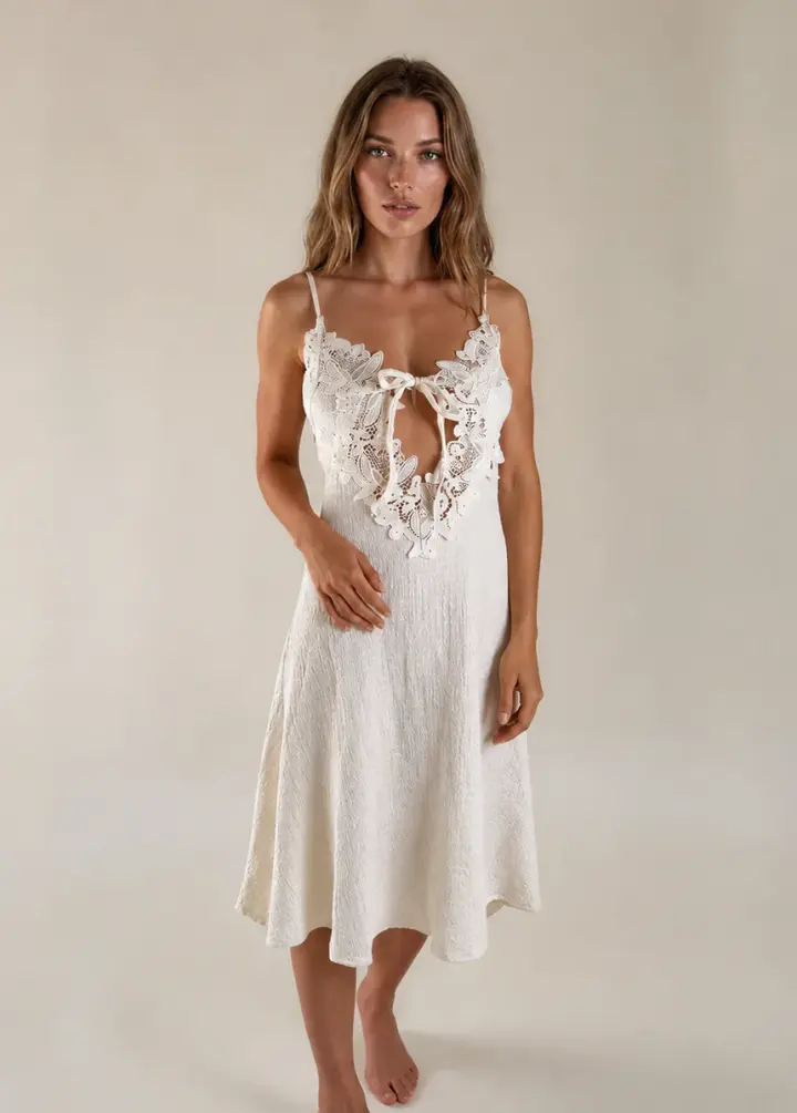 Solene Dress in Cream