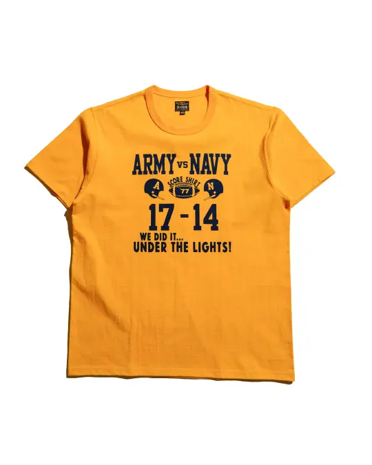 The Real McCoy's MC25011 Military Tee / Army Vs. Navy Yellow